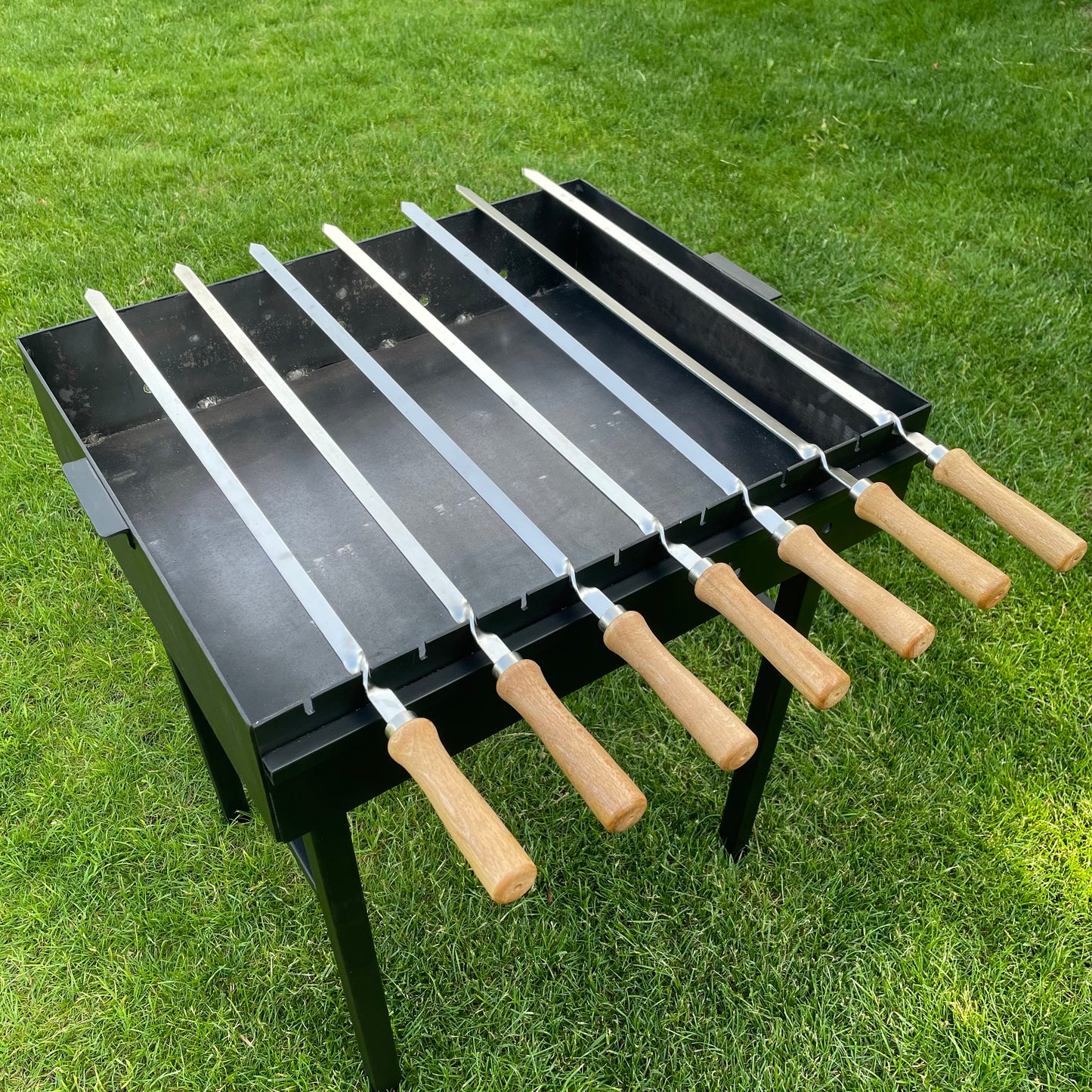 Edelstahl Grillspieß 700x15x3mm