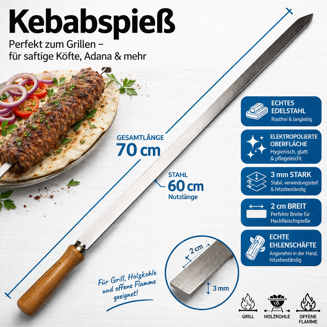 Warum hochwertige Grillspieße aus Edelstahl den Unterschied machen