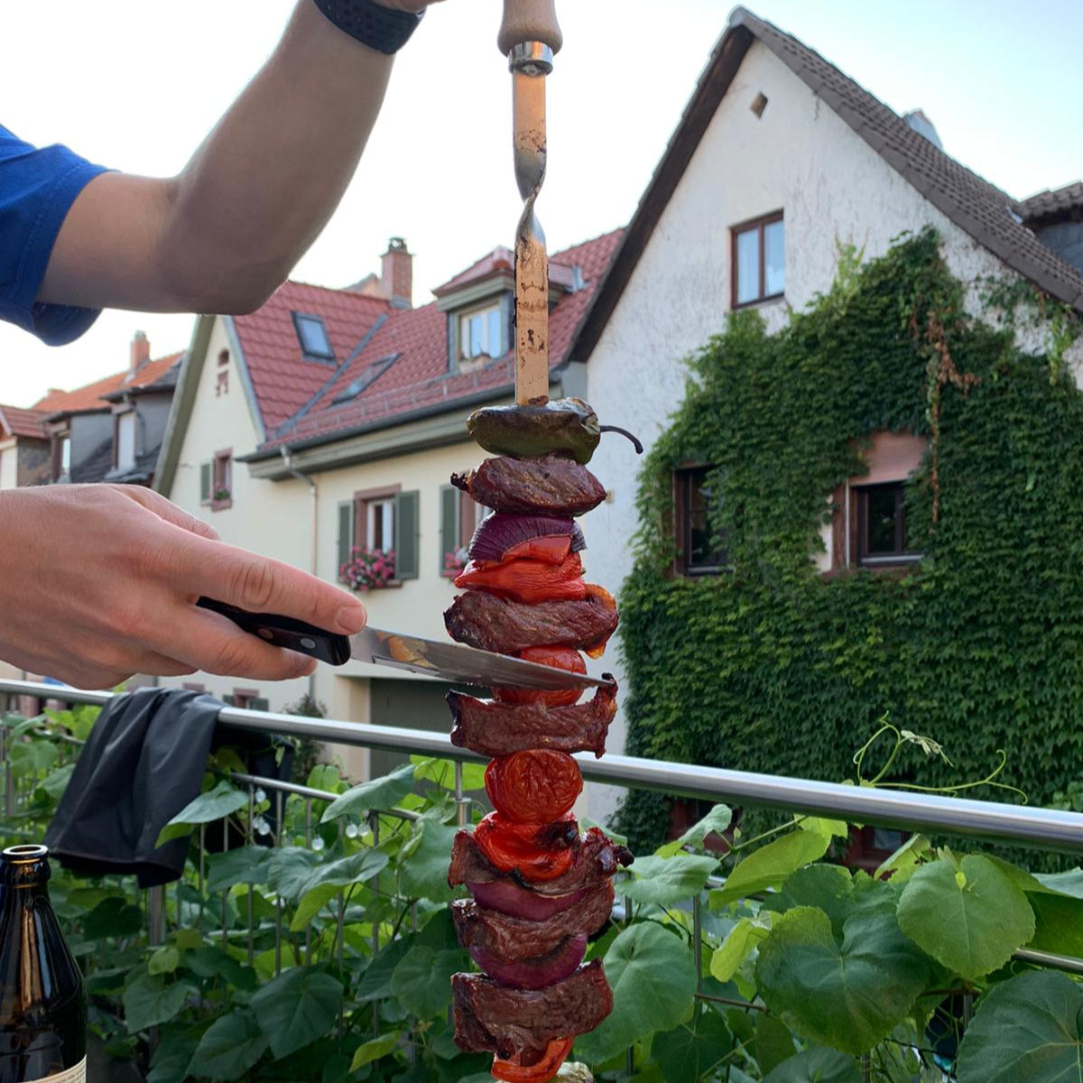 Edelstahl Grillspieß 700x15x3mm